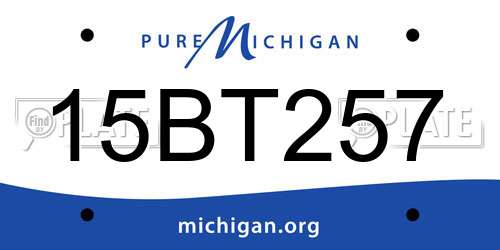 15BT257 Michigan License Plate