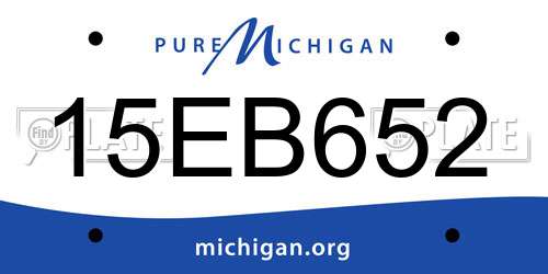 15EB652 Michigan License Plate