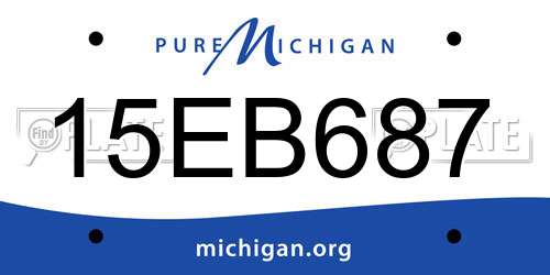 15EB687 Michigan License Plate
