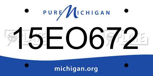15EO672 Michigan License Plate