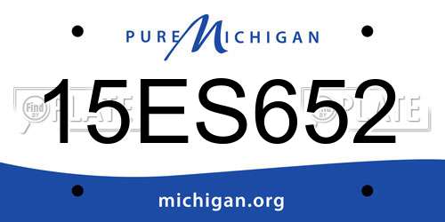 15ES652 Michigan License Plate