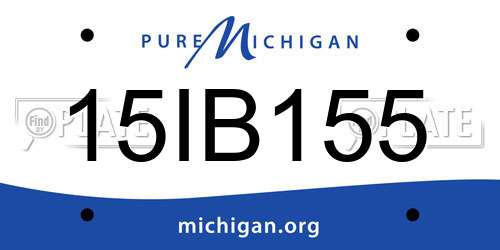15IB155 Michigan License Plate