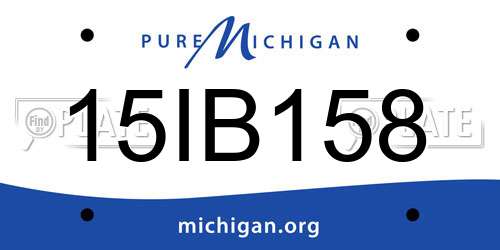 15IB158 Michigan License Plate
