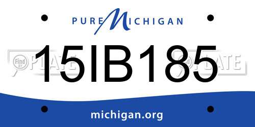 15IB185 Michigan License Plate
