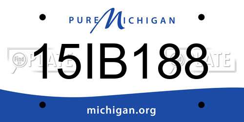 15IB188 Michigan License Plate