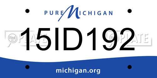 15ID192 Michigan License Plate