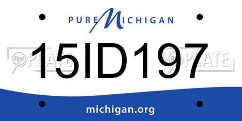 15ID197 Michigan License Plate