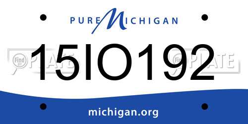 15IO192 Michigan License Plate