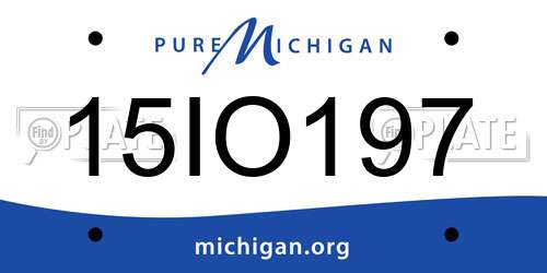 15IO197 Michigan License Plate