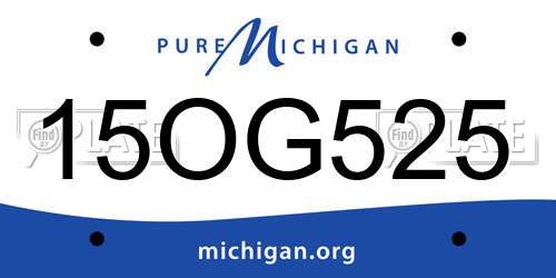 15OG525 Michigan License Plate