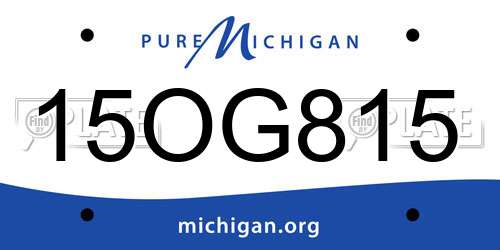 15OG815 Michigan License Plate