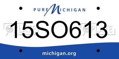15SO613 Michigan License Plate