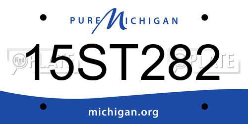 15ST282 Michigan License Plate