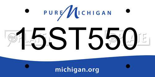 15ST550 Michigan License Plate