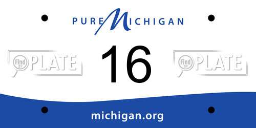 16 Michigan License Plate