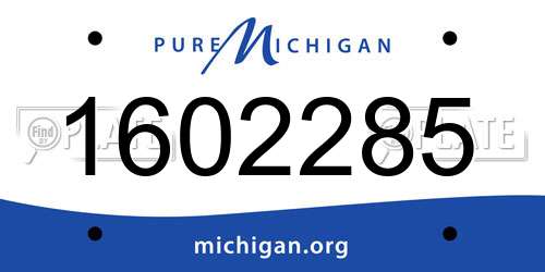 1602285 Michigan License Plate