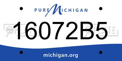 16072B5 Michigan License Plate
