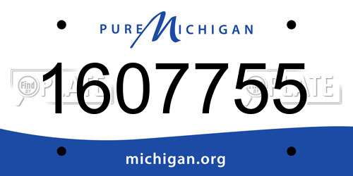 1607755 Michigan License Plate