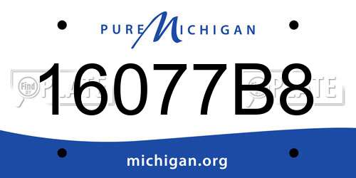 16077B8 Michigan License Plate