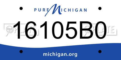 16105B0 Michigan License Plate
