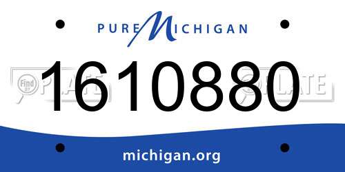 1610880 Michigan License Plate