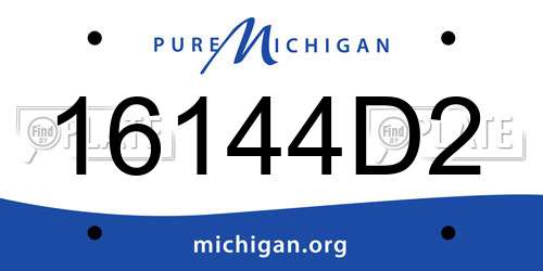 16144D2 Michigan License Plate