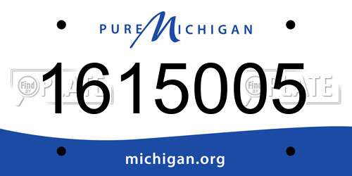 1615005 Michigan License Plate