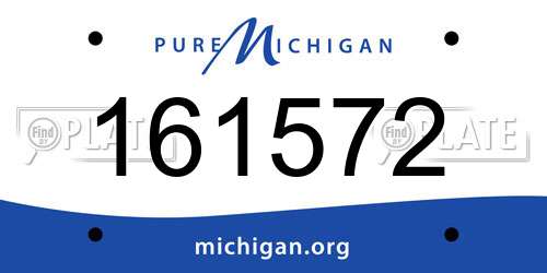 161572 Michigan License Plate