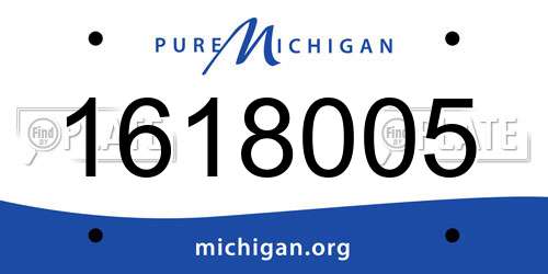 1618005 Michigan License Plate