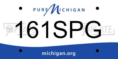 161SPG Michigan License Plate
