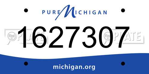 1627307 Michigan License Plate