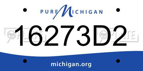 16273D2 Michigan License Plate