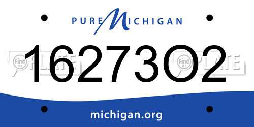 16273O2 Michigan License Plate