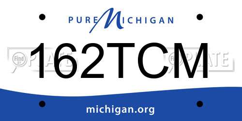 162TCM Michigan License Plate