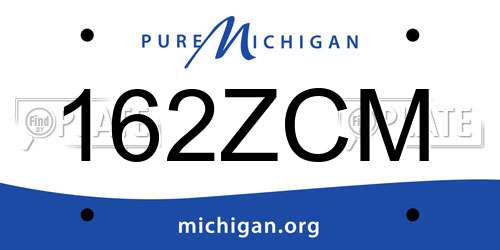 162ZCM Michigan License Plate