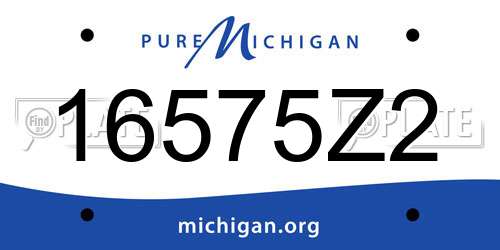 16575Z2 Michigan License Plate