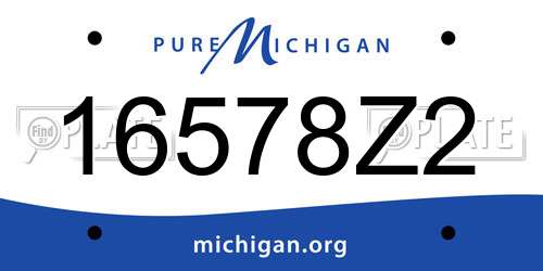16578Z2 Michigan License Plate