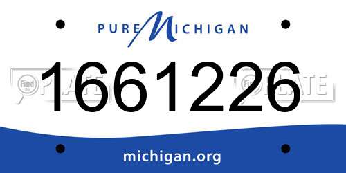 1661226 Michigan License Plate