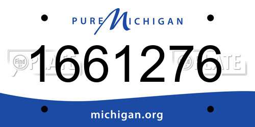 1661276 Michigan License Plate
