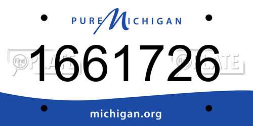 1661726 Michigan License Plate