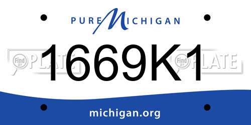 1669K1 Michigan License Plate