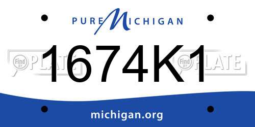 1674K1 Michigan License Plate