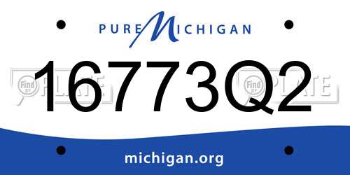 16773Q2 Michigan License Plate