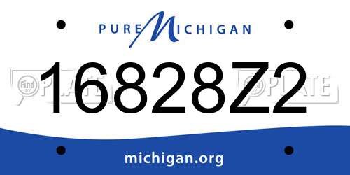 16828Z2 Michigan License Plate