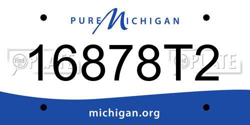 16878T2 Michigan License Plate