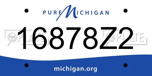 16878Z2 Michigan License Plate