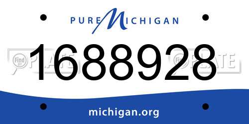 1688928 Michigan License Plate