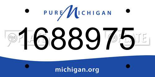 1688975 Michigan License Plate