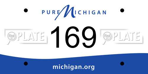 169 Michigan License Plate