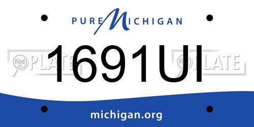 1691UI Michigan License Plate